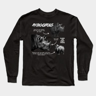 Rhinocerous Fun Facts Long Sleeve T-Shirt